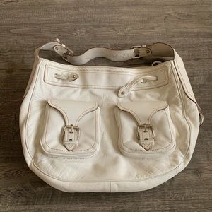 Marc Jacobs White Leather Boho Handbag Purse